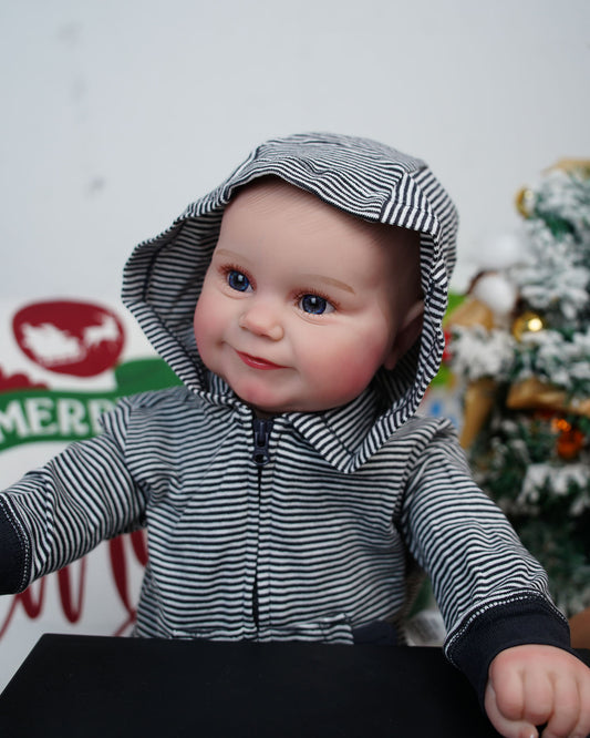 Fred - 24" Reborn Baby Dolls Smile Toddlers Boy with Big Bright Eyes