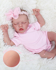 Calista - 18" Reborn Baby Doll Lifelike Sleeping Newborn Girl with Realistic Skin Hand-painted Hair