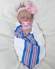 Calista - 18" Reborn Baby Doll Lifelike Sleeping Newborn Girl with Realistic Skin Hand-painted Hair