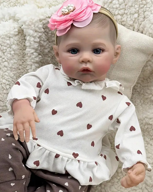 Tamarochka - 22" Reborn Baby Doll Soft Lifelike Body, Handmade 3D Skin with Realistic Details, Collectible Craftsmanship Doll, Holiday Gift