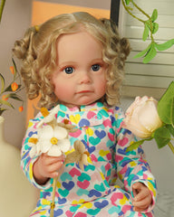 Aurora - 22" Reborn Baby Dolls Realistic Newborn Toddler Girl with Blue Eyes and Soft Washable Vinyl Body