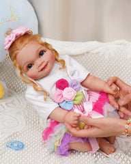 Leonor - 20" Lifelike Reborn Baby Dolls Real Baby Feeling Realistic-Newborn Baby Girl Dolls Adorable Smiling Real Life Baby Dolls