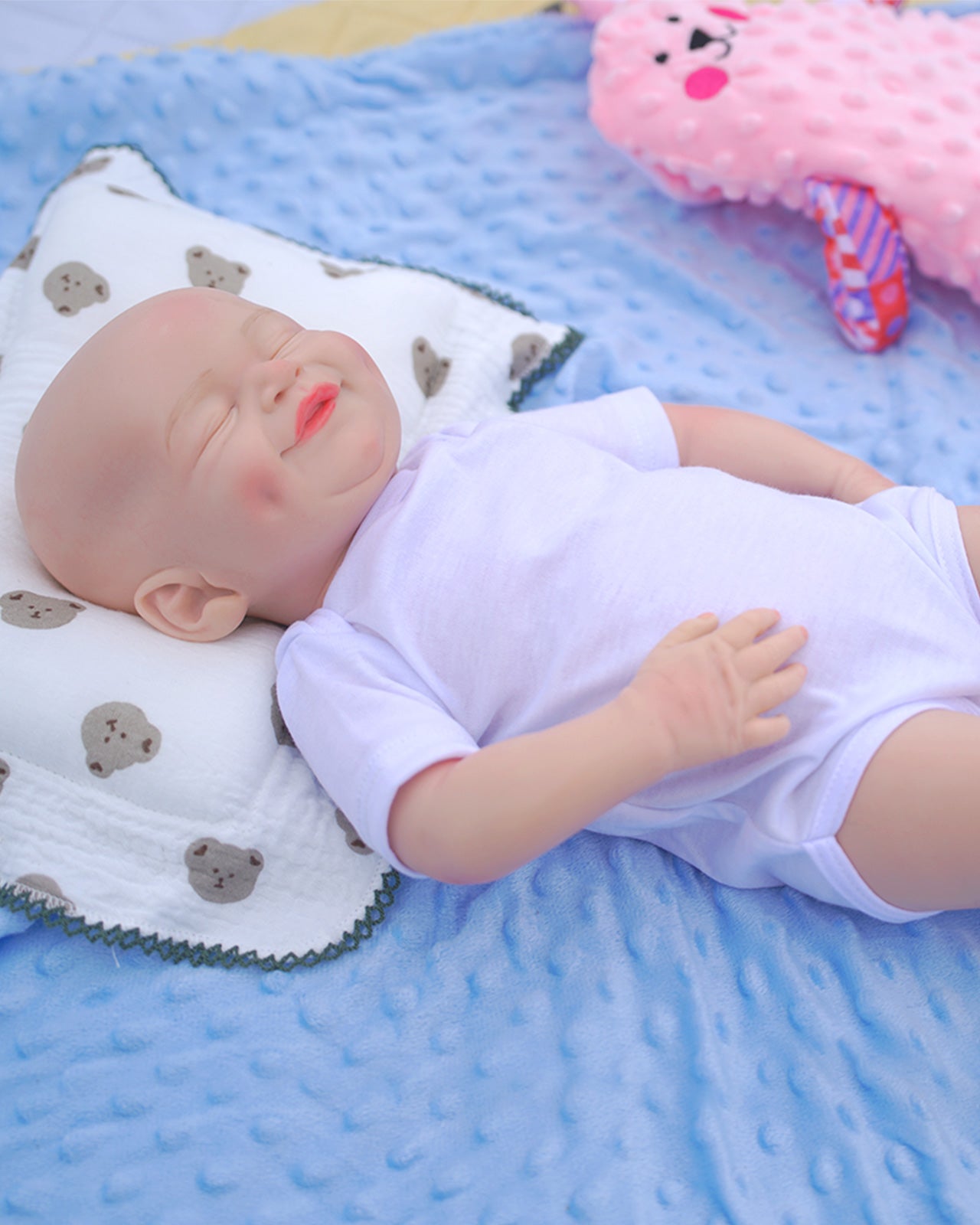 Jayden - 20" Full Silicone Reborn Baby Dolls Sleeping Smile with Cute Dimple Toddlers Boy