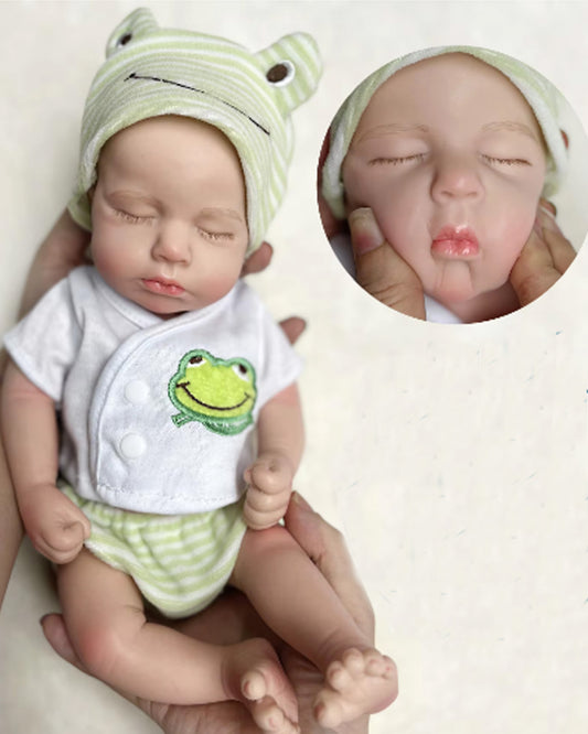 Pascual - 13" Full Silicone Reborn Baby Dolls Can Open Mouth Lifelike Bebe Boy Reborn Doll For Choose Birthday Gifts