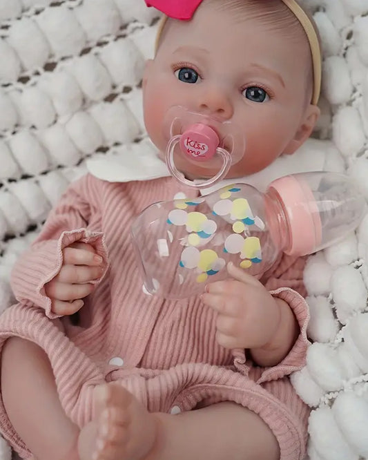 Yulya - 22" Painted Hair Reborn Dolls With Big Eyes Girl Doll