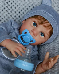 Mika - 19" Realistic Reborn Baby Dolls Lifelike Boy Soft Cloth Body for Kids and Collectors