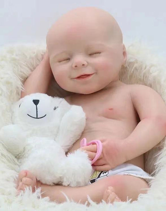 Jacob - 20" Full Silicone Reborn Baby Dolls Sleeping Handmade Toddlers Boy with a Weighted Body