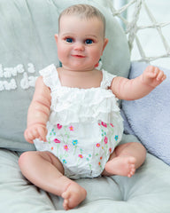 Hortensia - 24" Reborn Baby Dolls Lifelike Smile Toddlers Girl with Soft Weighted Cloth Body