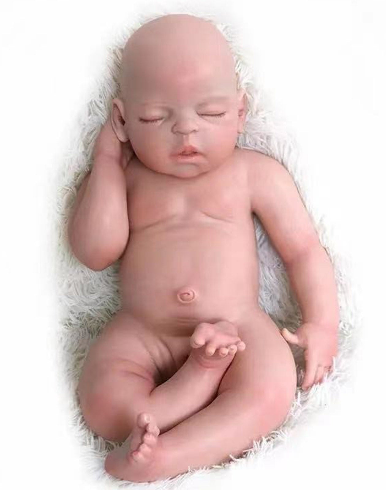 Tabitha - 22" Full Silicone Reborn Baby Dolls Cute Sleeping Toddler Girl with Handmade Painting