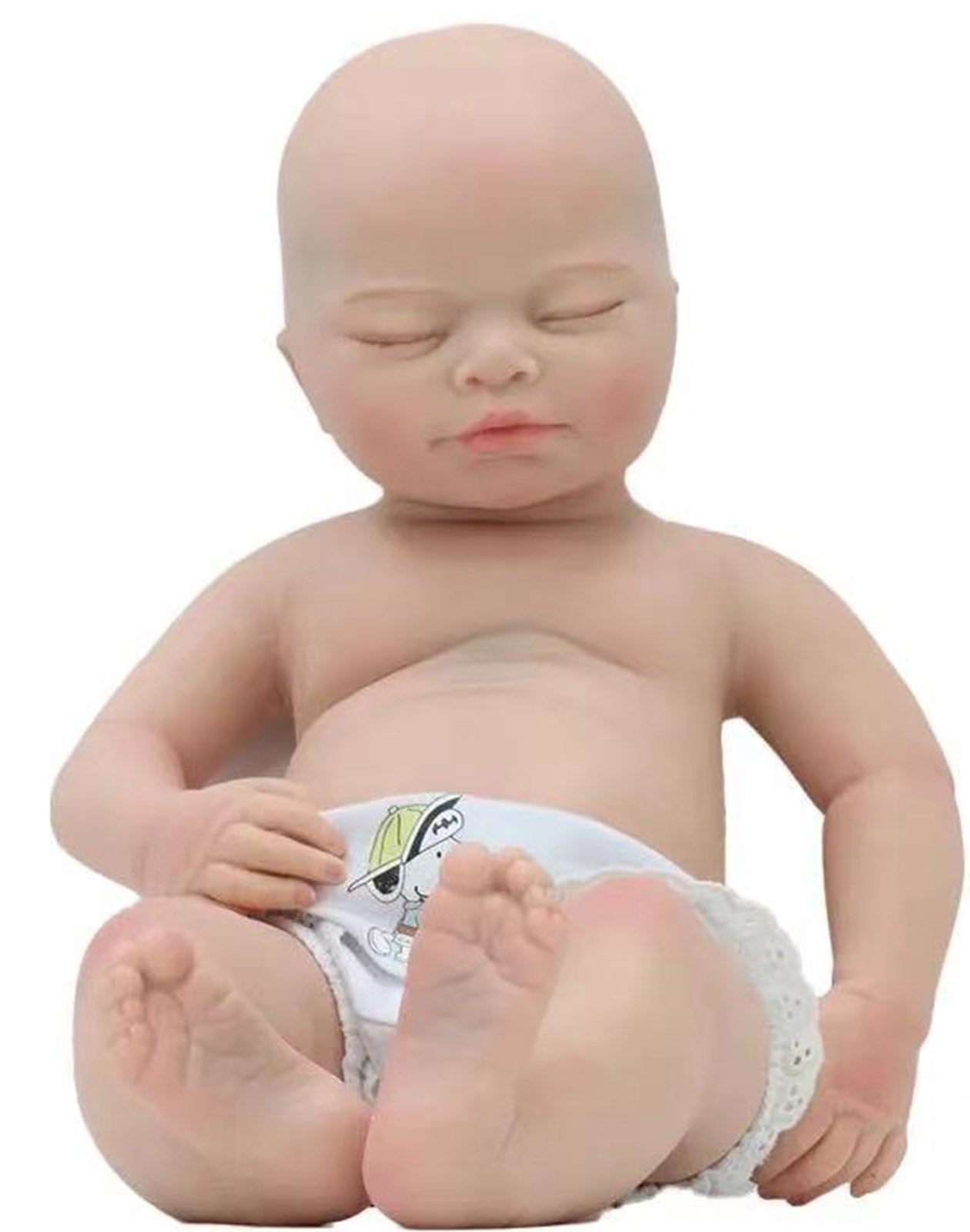 Hiram - 20" Full Silicone Reborn Baby Dolls Platinum Silicone Real Toddlers Boy with Sleeping Face