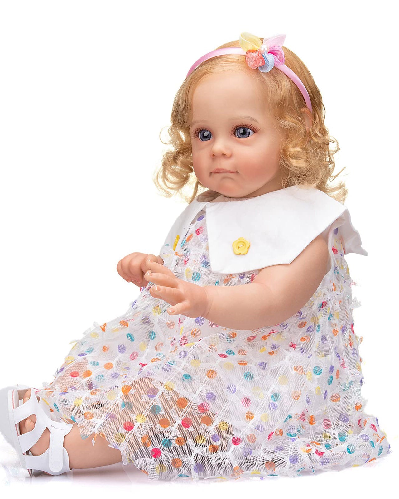 Sandie - 22" Reborn Baby Dolls Cherubic Toddlers Girl With Innocent Face