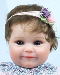 Emma - 20" Reborn Baby Dolls Chubby Smiling Newborn Girl with Smooth Skin