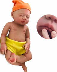 Aaron - 18" Full Silicone Reborn Baby Dolls Sleeping Soft Touch Newborn Boy with Chubby Hands