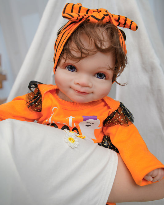 Maunier - 20" Reborn Baby Dolls with Cute Dimple Newborn Girl - VacosHeart Designed