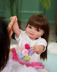 Benedita - 20" Soft Vinyl & Fabric, Hand-Painted Hair Reborn Baby Doll - Perfect Birthday or Christmas Gift for Youngsters