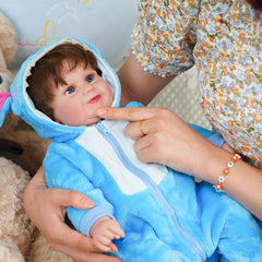 Zhenya - 20" Reborn Baby Dolls Silicone Reborn Baby Doll Toddler Lifelike Real Newborn Toddler Dolls Best Gift for Girl