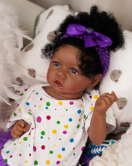 Melisa - 20" Lifelike Reborn Baby Doll Realistic Newborn Real Life Balck Girl Doll