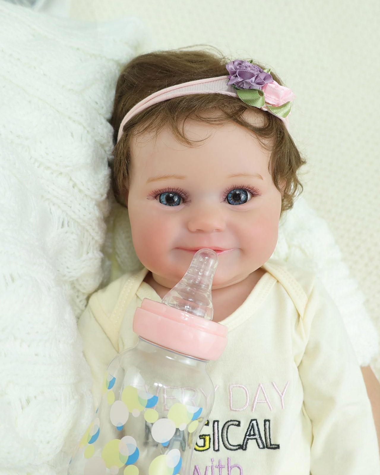 Tasha - 20" Reborn Baby Dolls Look Real Awake Newborn Girl With Hand-rooted Hair