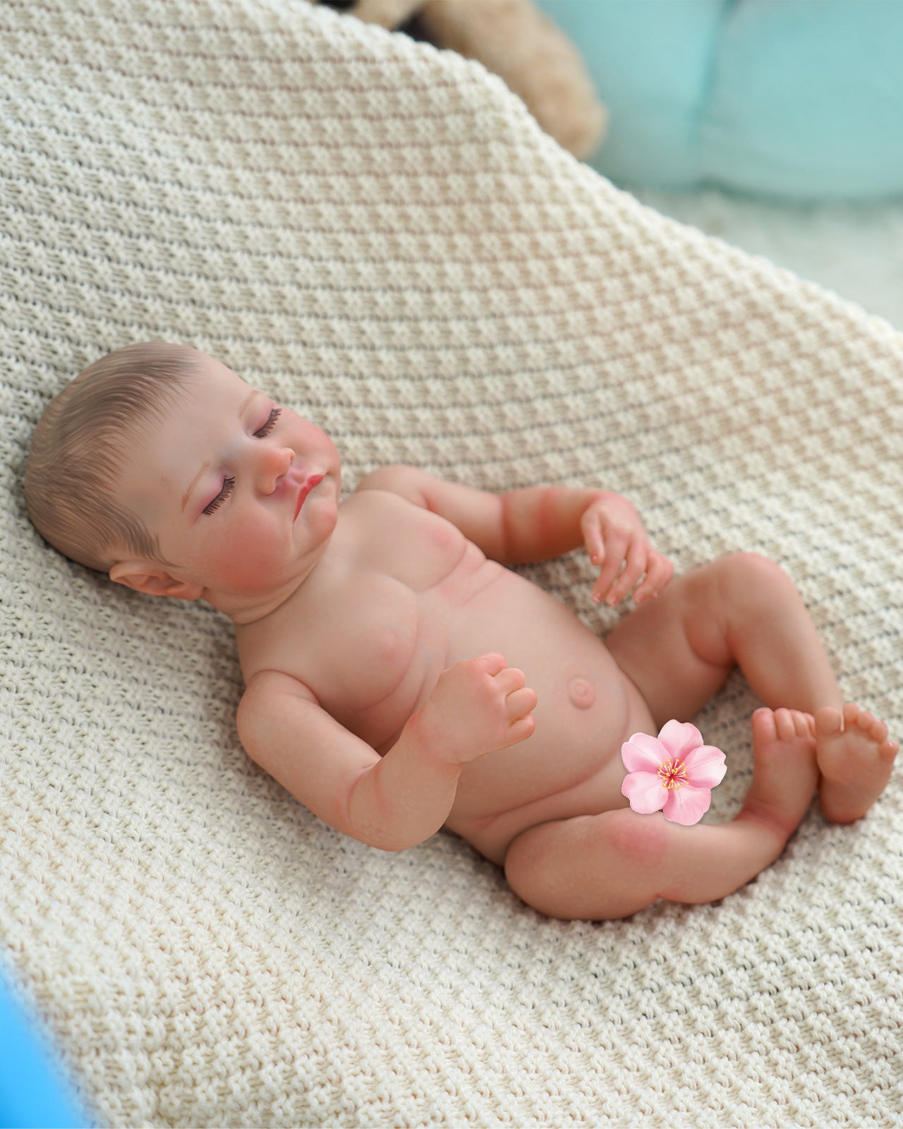 Ahern - 17" Reborn Baby Dolls Soft Body Realistic Newborn Boy with Cute Sleeping Face