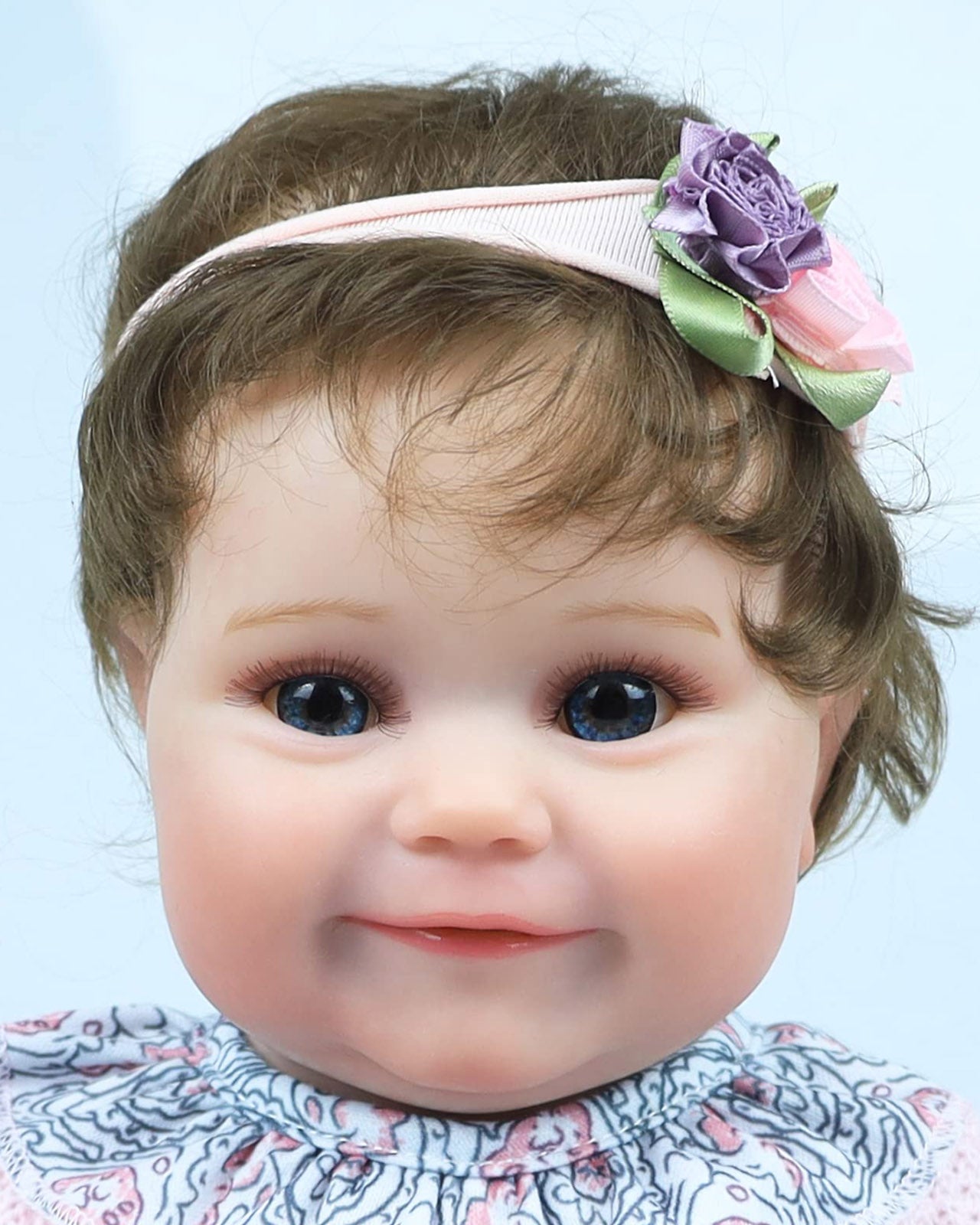Hayden - 20" Reborn Baby Dolls Realistic Sweet Smile Toddlers Girl with Soft Vinyl Silicone Full Bod