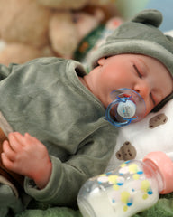 Levi - 17" Reborn Baby Dolls Angelic Sleeping Newborn Boy With Moist And Soft Baby Lips