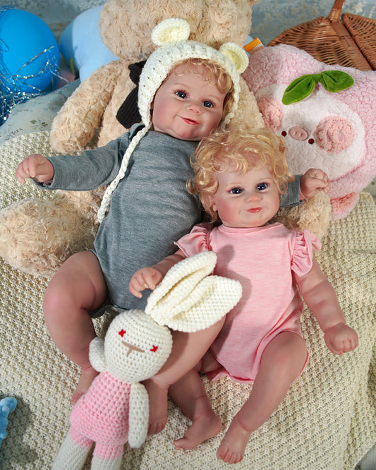 Riley - Lively Realistic Twin Sisters Reborn Baby Toddler With Sweet Smile