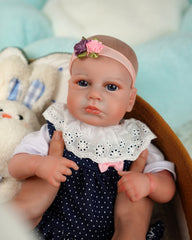 Alice - 20" Reborn Baby Dolls Big Blue Eyes Newborn Girl with Hand-painted Hair