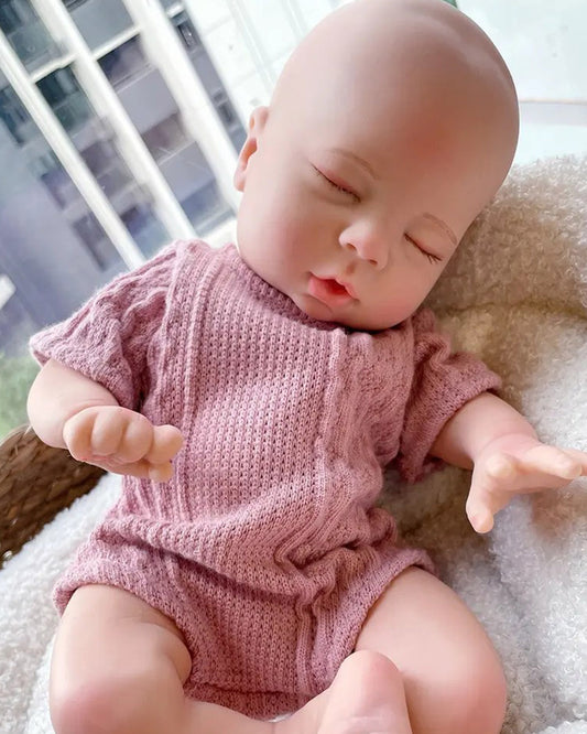 Julia - 13" Full Silicone Reborn Baby Dolls Sleeping Newborn Girl With Baby-soft Skin