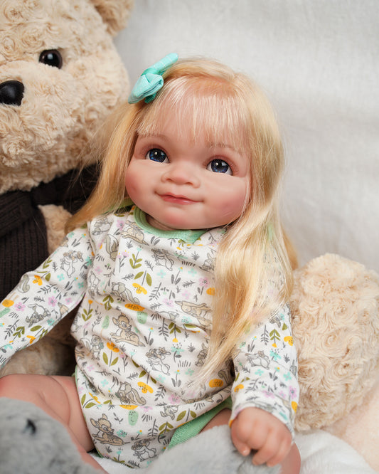 Aloenka - 20" Reborn Baby Dolls Cute Smile Newborn Girl with Real-Looking Skin - VacosHeart Designed