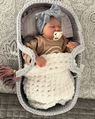 Abel - 17" Reborn Baby Dolls Cute Sleeping Newborn Boy with Realistic Viniy Silicone Body