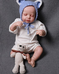 Sandra - 20" Reborn Baby Dolls Realistic Silicone Vinyl Newborn Girl with Realistic Baby Skin