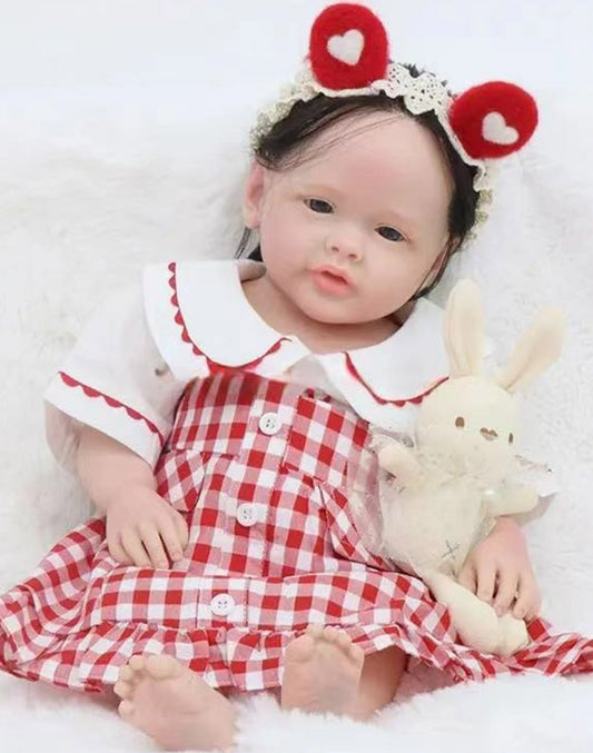 Lydia - 22" Full Silicone Reborn Baby Dolls Weighted Realistic Toddler Girl with Chubby Little Hands