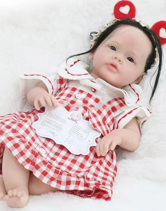 Lydia - 22" Full Silicone Reborn Baby Dolls Weighted Realistic Toddler Girl with Chubby Little Hands