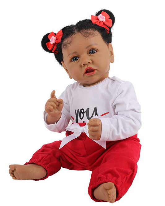 Diana - 20" Reborn Baby Dolls Black African American Newborn Girl Look Real Like a Baby