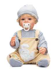 Yannik - 55CM Full Body Soft Vinyl Real Touch Reborn Toddler Boy Baby Doll Ideal Gifts For Children Bath Toy