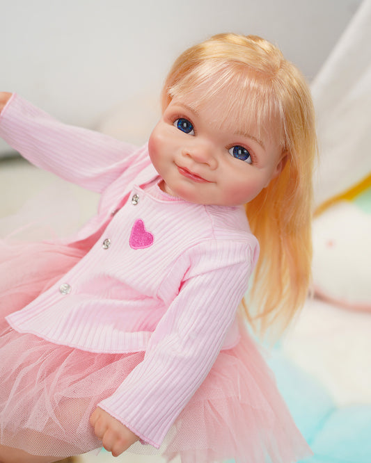 Lyuda - 20" Reborn Baby Doll with 3D Painted Skin and Hand-painted Visible Blood Vessel Fabric Toys