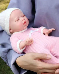 Rhoda - 13" Full Silicone Reborn Baby Dolls Sleeping Premature Girl with Chubby Cheeks