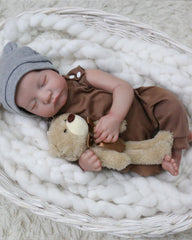 Harlow - 17" Reborn Baby Dolls Endearing Sleeping Newborn Boy With Chubby and Flexible Limbs