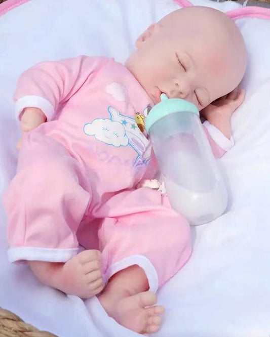 Lois - 13" Full Silicone Reborn Baby Dolls Cute Sleeping Premature Girl with Elastic and Supple Body