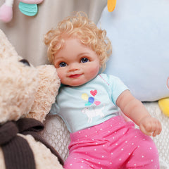 Katya - 20" Adorable Lifelike Reborn Baby Dolls Girl with Opened Blue Eyes
