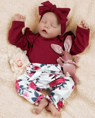 Caroline - 18" Reborn Baby Doll Realistic Sleeping Newborn Girl with Slightly Open Mouth
