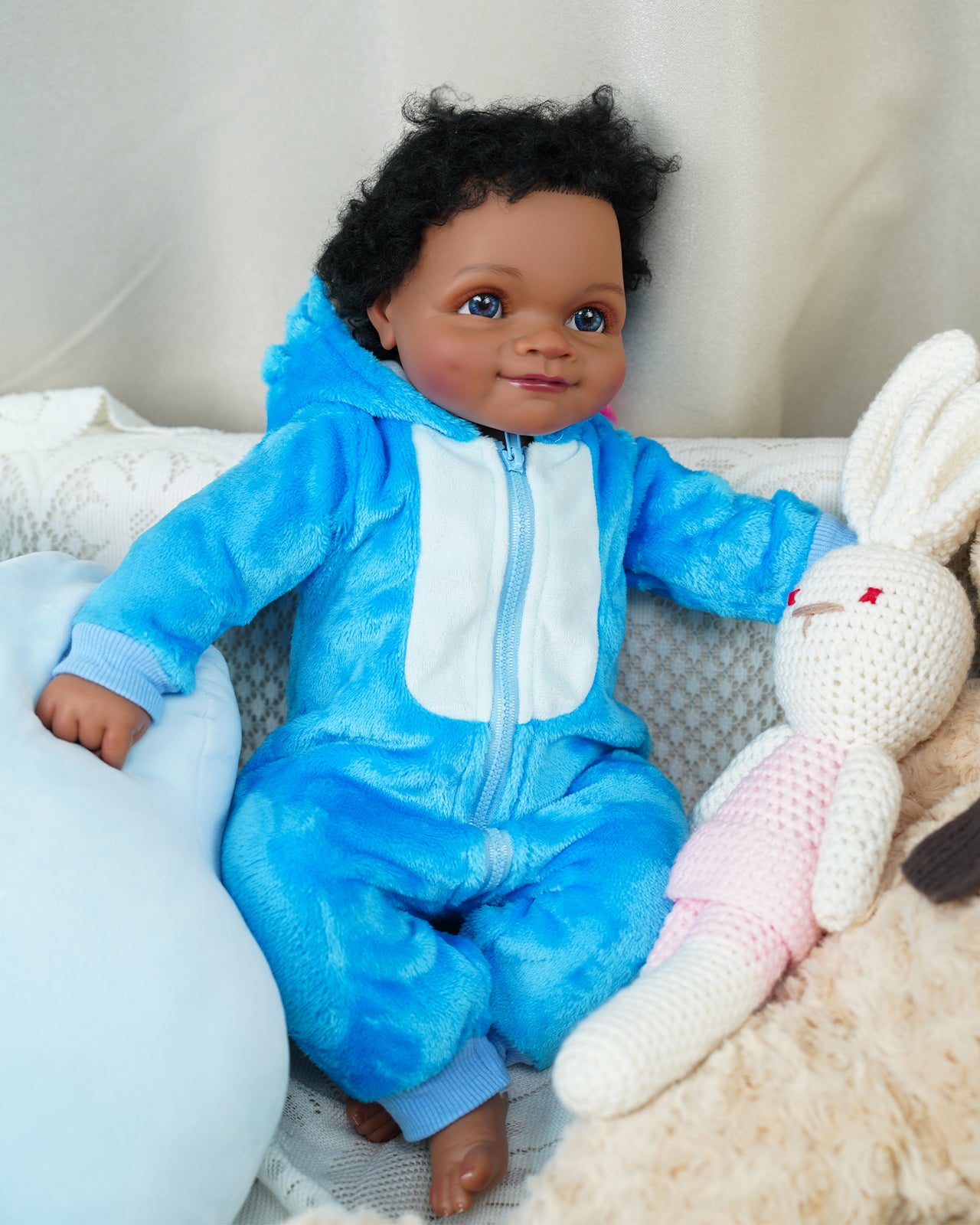 African American Baby Boy Newborn Doll Realistic Reborn Baby Dolls