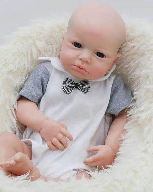 Alexander - 18" Full Silicone Reborn Baby Dolls Weighted Realistic Newborn Boy with 3D Skin Body