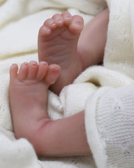 Brent - 17" Reborn Baby Dolls Cute Awake Newborn Boy With Soft And Flawless Baby Skin