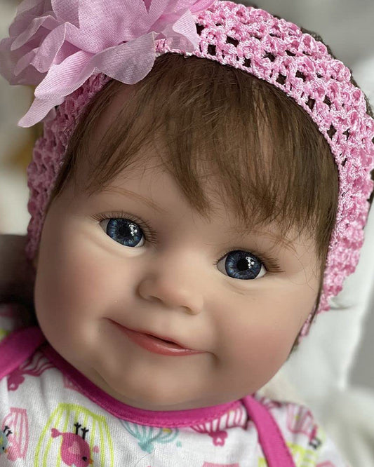 Barbara - 20" Reborn Baby Dolls Realistic Awake Toddlers Girl with Sweet Smile