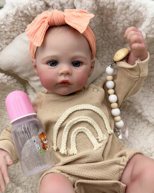 Dasha - 22" Soft Body Reborn Baby Doll with Artisan Craftsmanship, 3D Skin Texture, and Visible Veins, for Collectors and Children