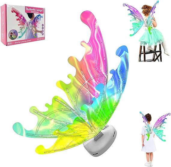 (Buy 1 get 1 at 50% off) Electric Angel Butterfly Wings, Elf Luminous Wings For Kids Dog With Music