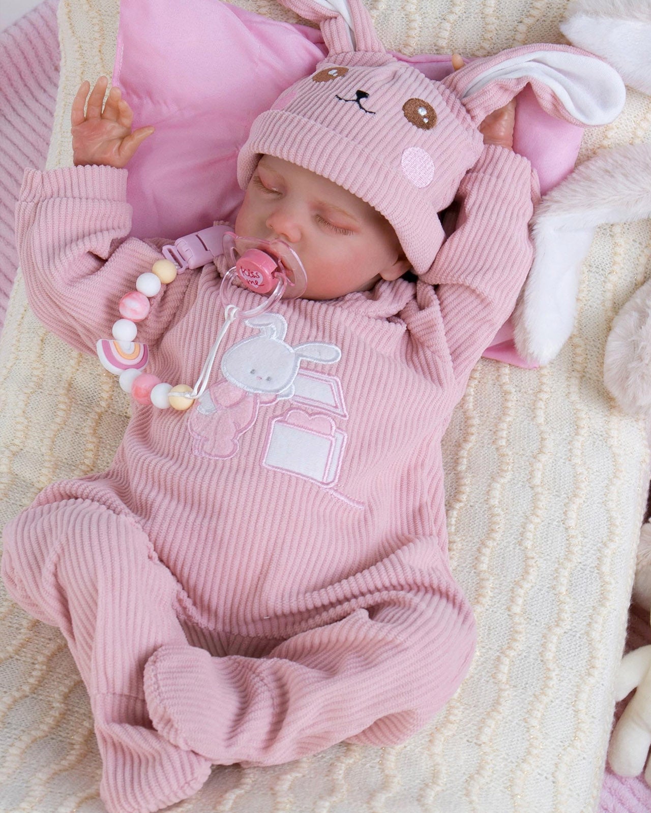 Lilian - 18" Reborn Baby Dolls Soft Body Realistic Newborn Girl with Cute Sleeping Face