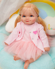 Lyuda - 20" Reborn Baby Doll with 3D Painted Skin and Hand-painted Visible Blood Vessel Fabric Toys