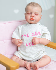 LouLou - 20" Reborn Baby Doll Newborn Twins Girls With Real Lifelike Soft Weighted Cloth Body